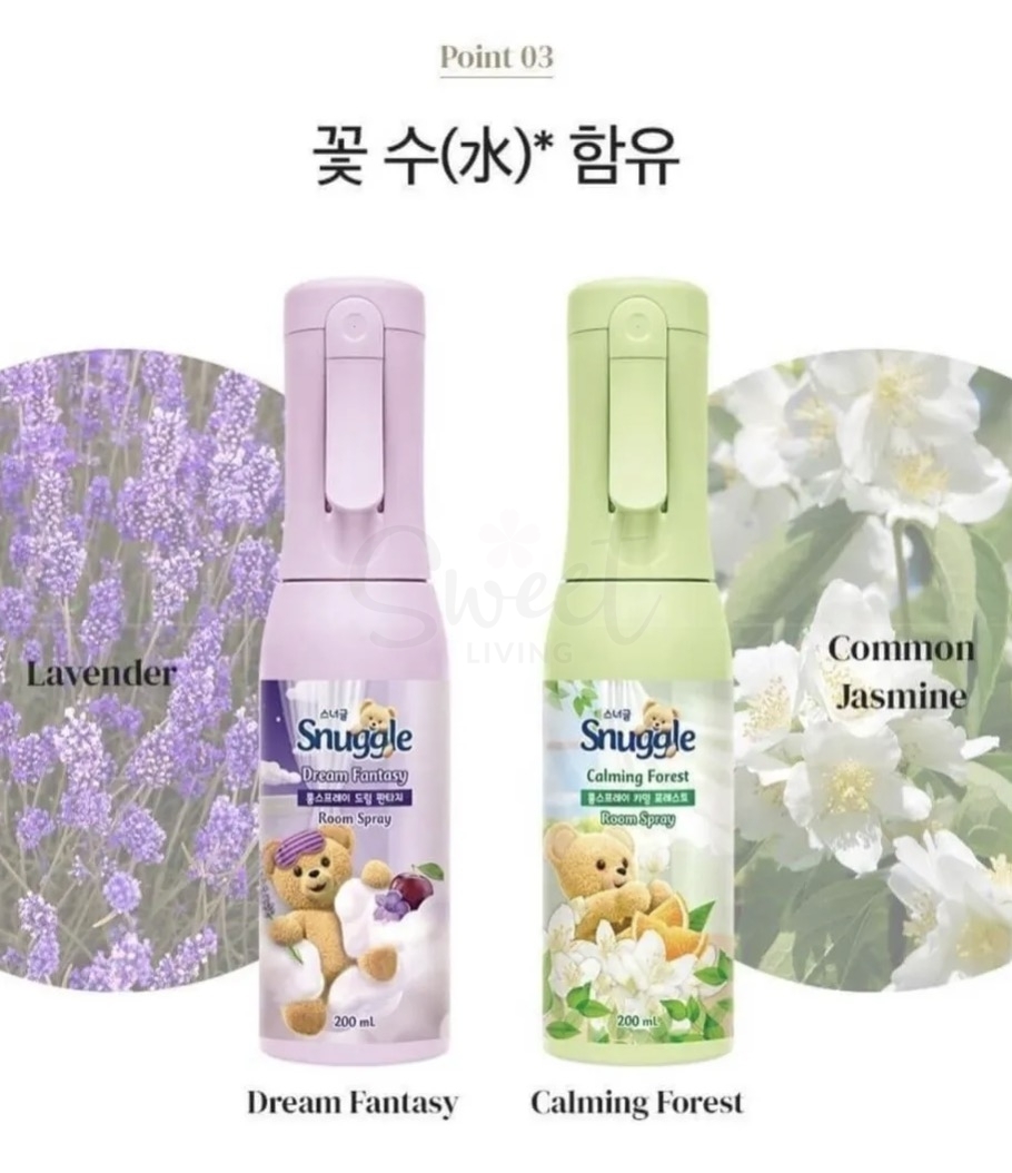 【韩国】Snuggle 小熊喷雾 空气清新香氛 薰衣草梅子香 Dream Fantasy/森林茉莉橘香 Calming Forest 200ml -  - 4@ - Sweet Living
